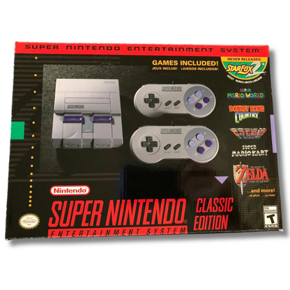 Super Nintendo Entertainment System Classic Edition built in 21 Games